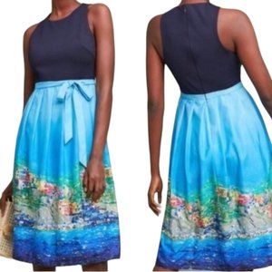 Hutch blue Positano dress a line/fit and flare from Anthropologie